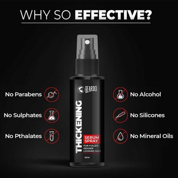 Beardo Thickening Serum Spray For Fuller Denser looking Hair 50ml - Hair Sprays & Mists