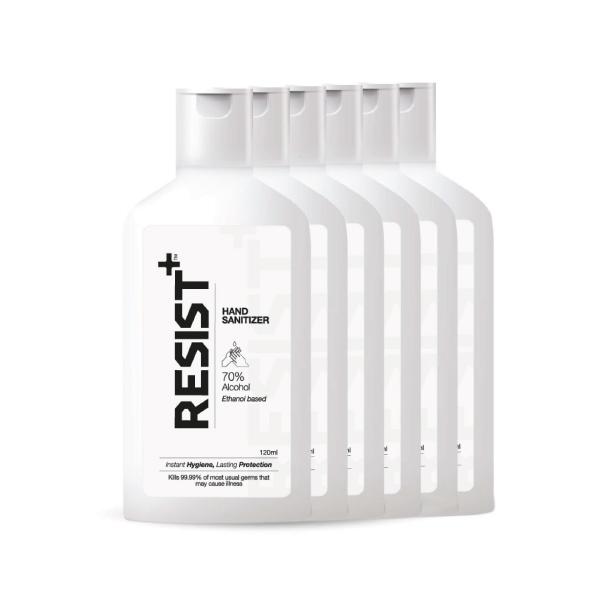 RESIST+ Hand Sanitizer (Pack of 6 X 120 ml) - Hand Sanitizer