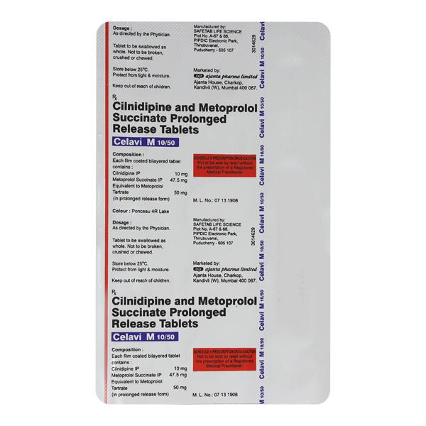 CELAVI M 10/50mg Tablet 15's - Hypertension-Bet