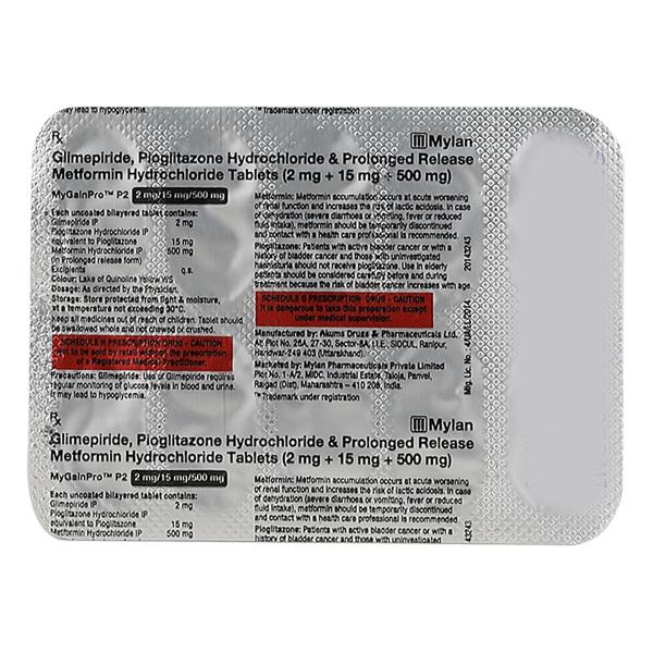 MYGAIN PRO P 2 Tablet 10's - Diabetes-Ant