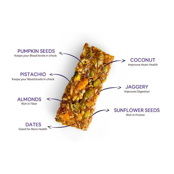 Happy Bar Instant Energy Bar - Coco & Dry Fruits (Pack of 10 x 30 gm) - Nutritional Bars