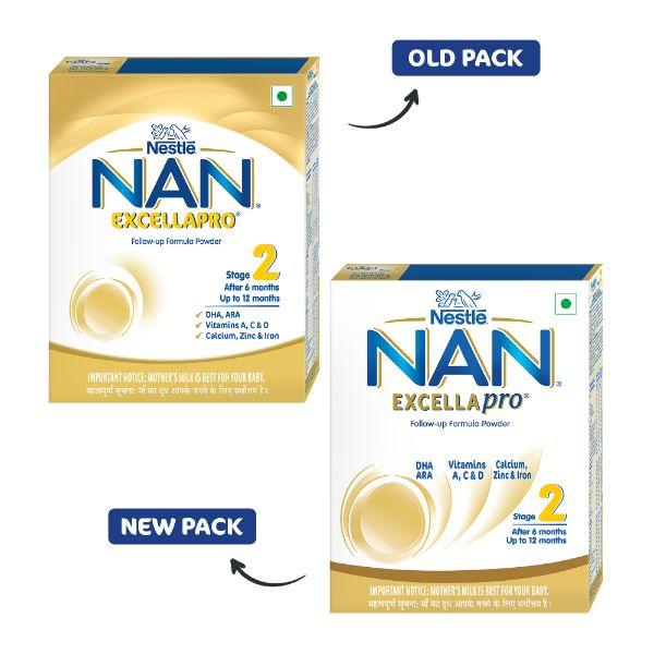 Nestle Nan Excella Pro 2 (6 Months+) Powder 400 gm (Refill Pack) - Baby And Infant Supplements