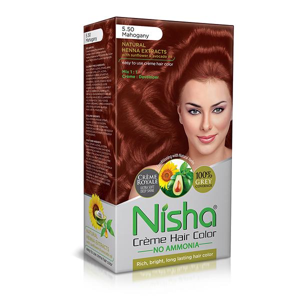 Netmeds | Nisha Creme Hair Color - 5.50 Mahogany 60 gm
