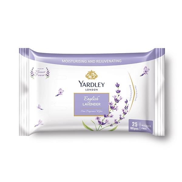 Yardley London Fine Fragrance Wipes - English Lavender 25's - Facial Wipes & Tissues