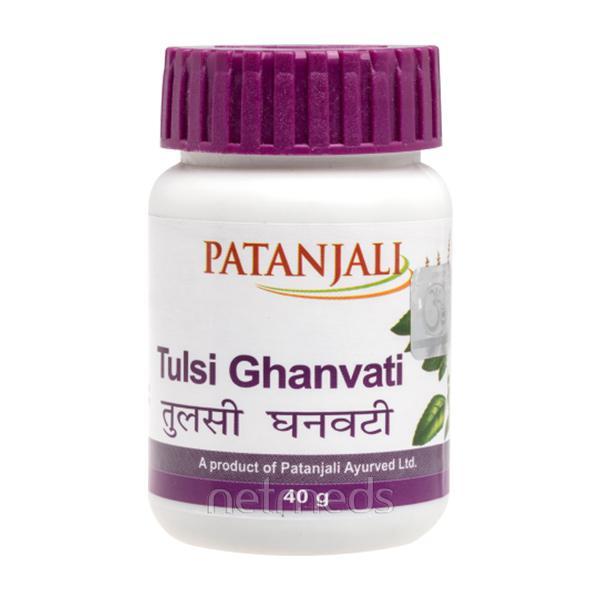 Netmeds | Patanjali Tulsi Ghanvati 500 mg Tablet 40 gm