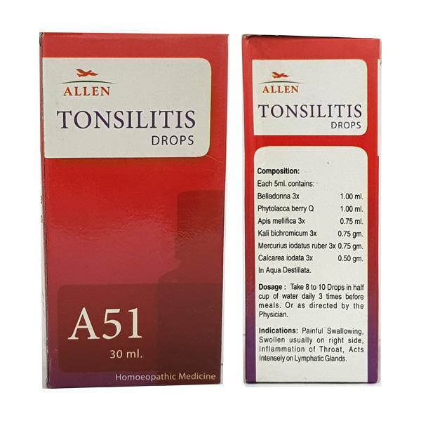 Netmeds | Allen A51 Tonsilitis Drops 30 ml