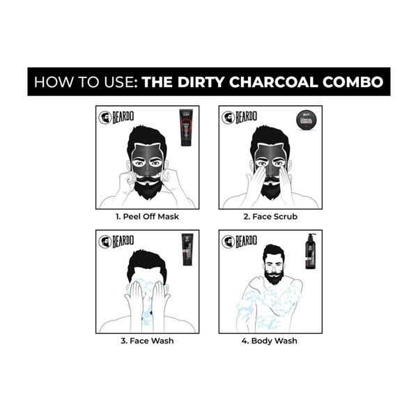Beardo The Dirty Charcoal Combo - Face Washes