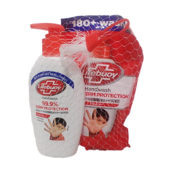 Netmeds | Lifebuoy Total 10+ Germ Protection Hand Wash with Free Refill Pack 190 ml