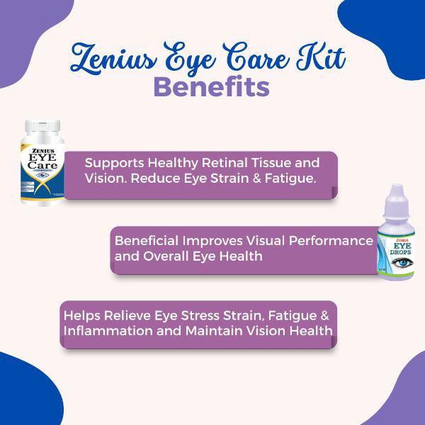 Zenius Eye Care Capsule 60's + Eye Drops 10 ml 1's - Personal Care (Ayush)