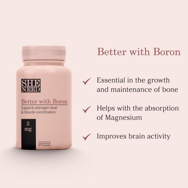 Sheneed Boron Supplement 3 mg Capsule - Pack of 2 x 60's - Vital Health