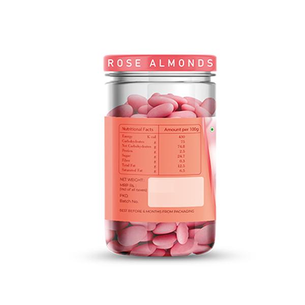 The Food Folks Rose Coated Almonds 100 gm - Nutritional Bars