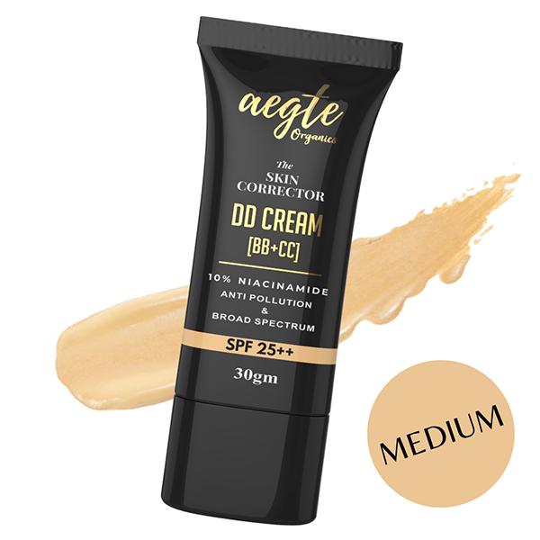 Netmeds | Aegte Organics Skin Corrector DD Cream (BB+CC) Broad Spectrum SPF 25++ (Light) 30 gm