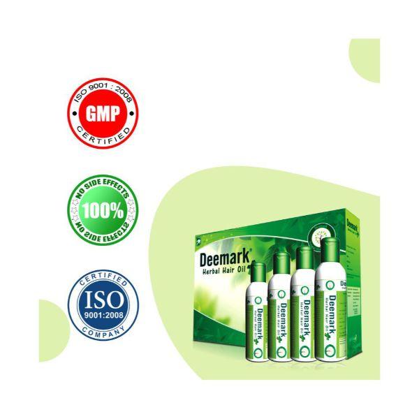 Deemark Herbal Plus Hair Oil (Pack of 4 x 200 ml) - Personal Care (Ayush)