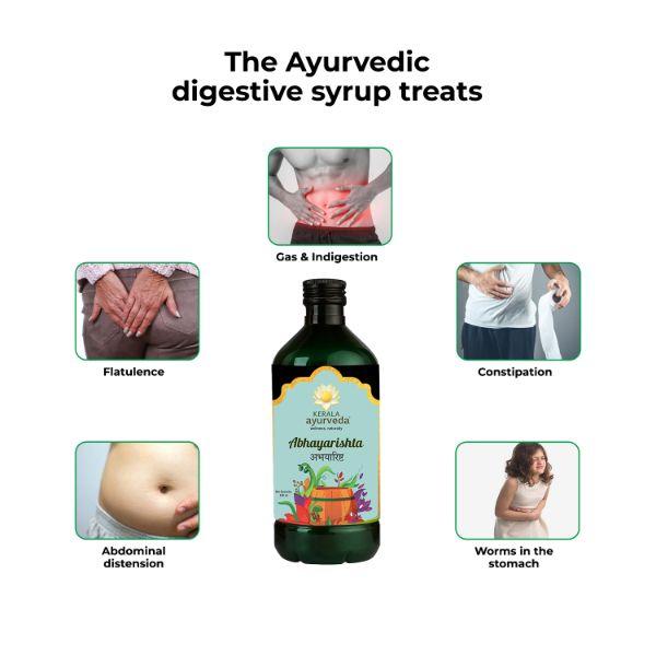 Kerala Ayurveda Abhayarishtam Tonic 450 ml - Digestive Care