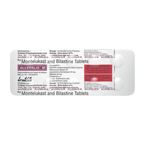 ALLERBLIS M Tablet 10's - Allergies-Ant