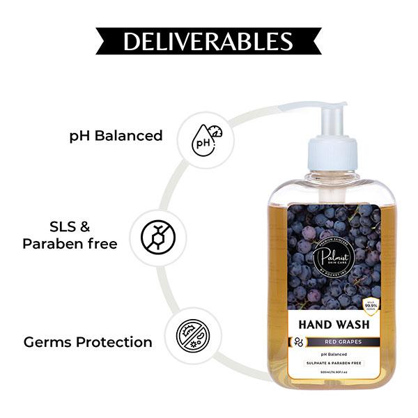 Palmist Skin Care Hand Wash Gel - Red Grapes 500 ml - Hand Wash & Soaps