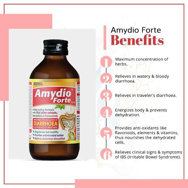 Aimil Amydio Forte Syrup (Pack of 6 x 100 ml) - Digestive Care
