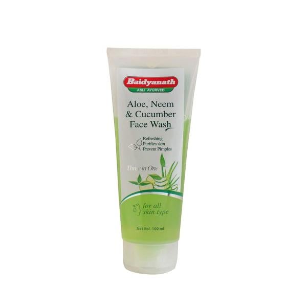 Netmeds | Baidyanath Aloe Neem Cucumber Face Wash 100 ml