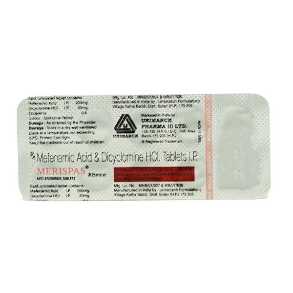 MERISPAS Tablet 10's - Muscle Cramps/Spasticity-Ant