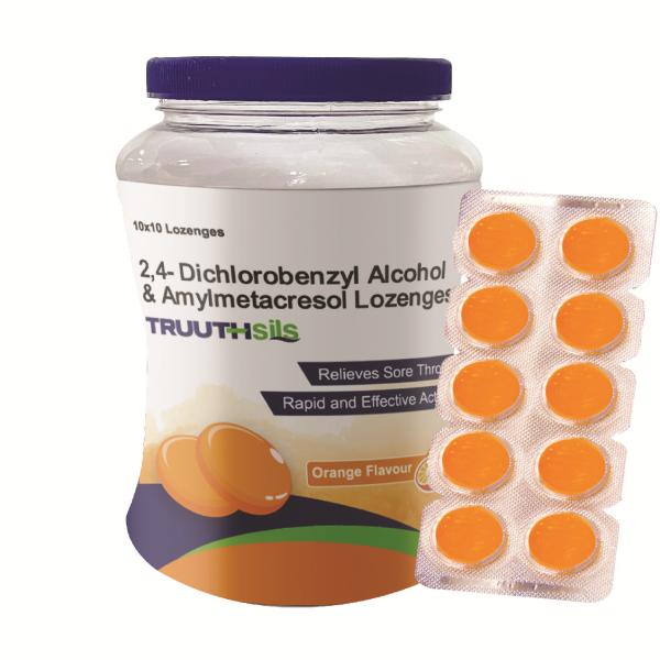 Netmeds | Truuthsils Lozenges - Medicated Orange (Blisters) (Pack of 10 x 10's)