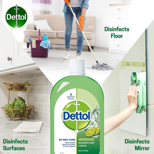 Dettol Effective Protection Disinfectant Liquid - Lime Fresh 1000 ml - Hand Sanitizer