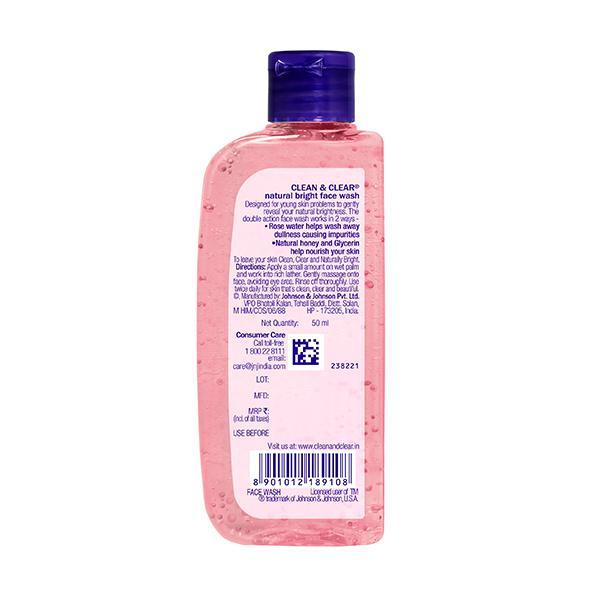 Clean & Clear Natural Bright Face Wash 50 ml - Face Wash & Cleansers