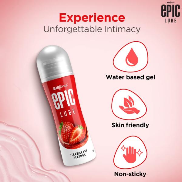 Manforce Epic Lube - Strawberry 60 ml - Flavoured Lubes
