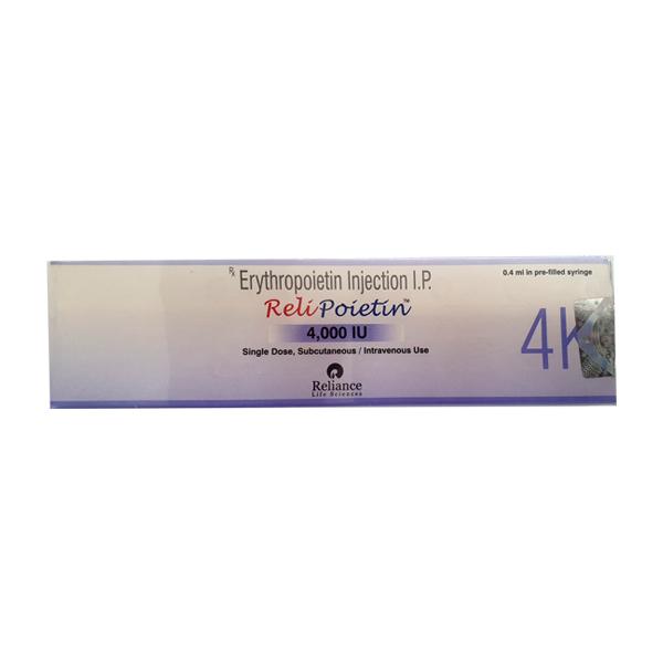 RELIPOIETIN 4000iu Prefilled Syringe(Pfs) 1's - Haematopoiesis-Hae