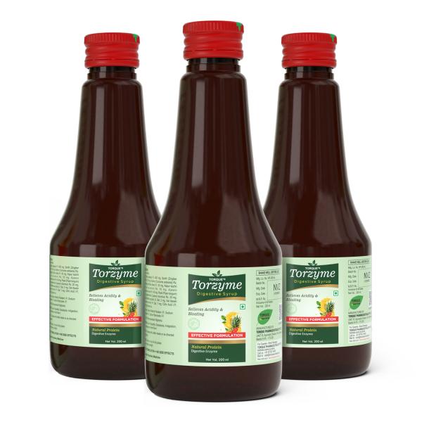 Torque Torzyme Digestive Syrup (Pack of 3 X 200 ml) 1's