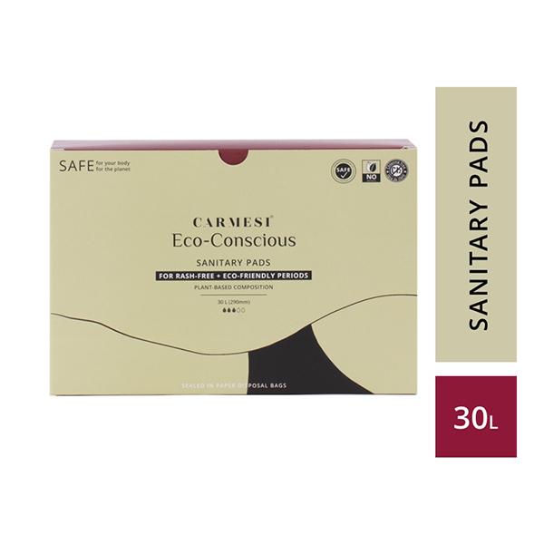 Carmesi Eco-Conscious Sanitary Pads (L) 30's - Sanitary Napkins