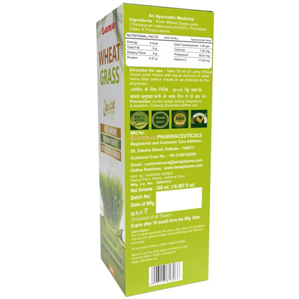 Lama Wheat Grass Juice 500 ml - Ayurvedic Juices