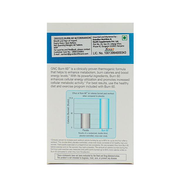 GNC Total Lean Burn 60 Cinnamon Flavored Tablet 60's - Weight Loss