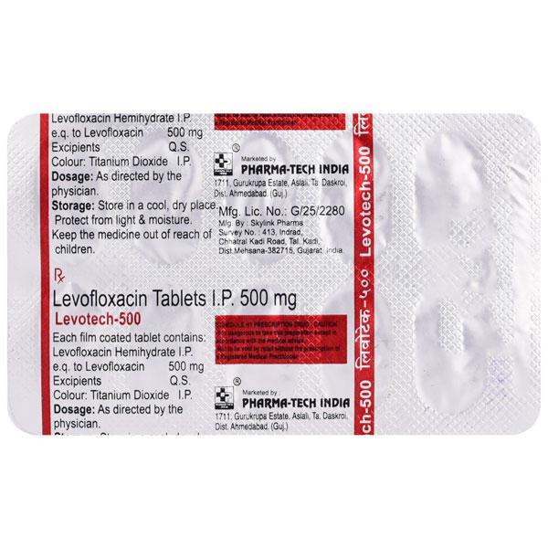 LEVOTECH 500 Tablet 10's - Bacterial Infections-Qui