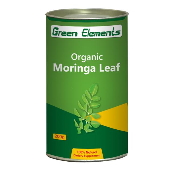 Green Elements Organic Moringa Leaf Powder 200 gm - Herbal Dietary Supplement