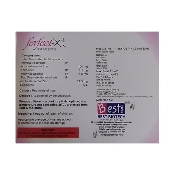 FERFECT XT Tablet 10's - Iron Supplement/Anaemia-Vma