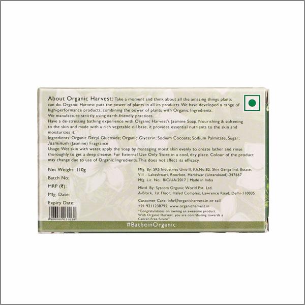 Organic Harvest Bathing Bar - Jasmine 110 gm - Soaps