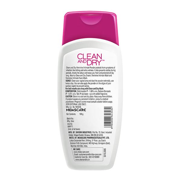 Clean and Dry Feminine Intimate Powder 100 gm - Intimate Care
