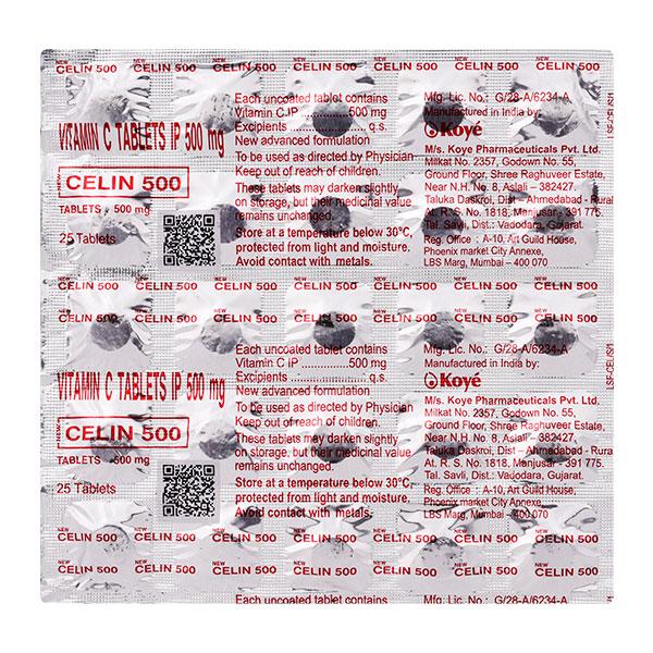 Celin 500mg Tablet 25'S (N) - Supplements-Vic