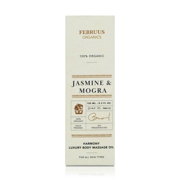 Februus Organics Harmony Luxury Body Massage Oil - Jasmine & Mogra 100 ml - Massage Oils