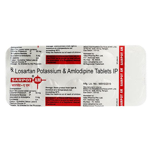 Sarpot AM 5mg Tablet 10'S - Hypertension-Ana