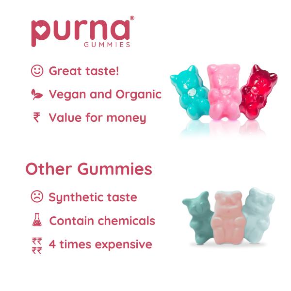 Purna Gummies Prenatal Cranberry Flavor Gummies for Pregnancy with Vitamin K2 30's - Women Health