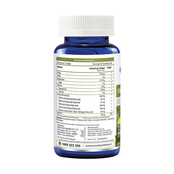 Onelife Evening Primerose Oil Softgel 60's - Vital Health