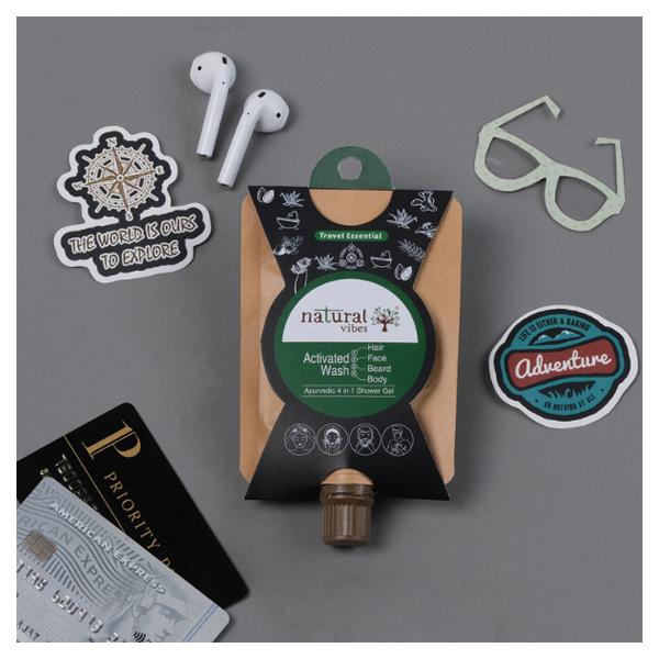 Natural Vibes Ayurvedic 4-in-1 Shower Gel Travel Essential Kit 30 ml - Shower Gels & Body Wash