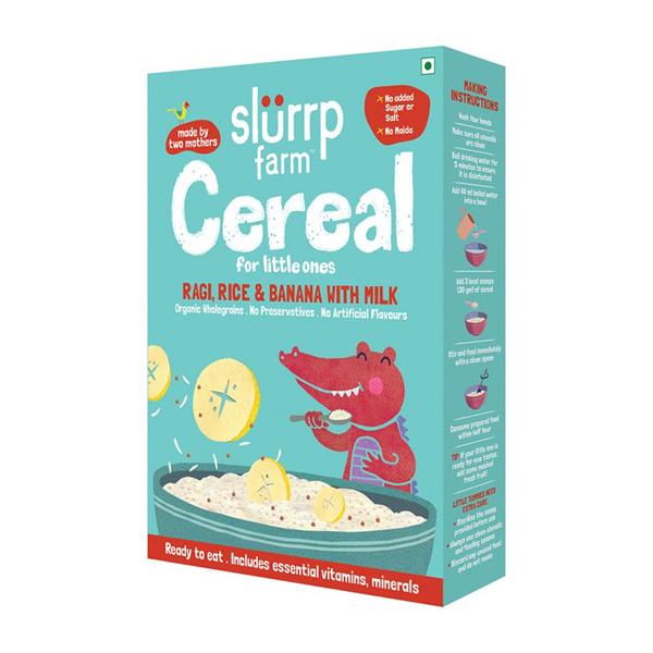 Netmeds | Slurrp Farm Cereal for Little Ones - Ragi, Rice and Banana with Milk 200 gm