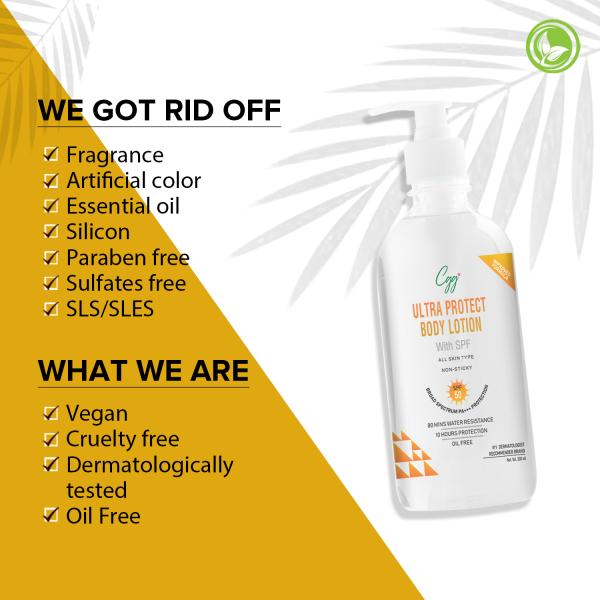 CGG Cosmetics 1% Retinol Serum in Body Lotion 200 ml + CGG Cosmetics Ultra Protect Body Lotion SPF 50 PA+++ Protection 200 ml (Combo Pack) 400 ml - Lotions & Creams