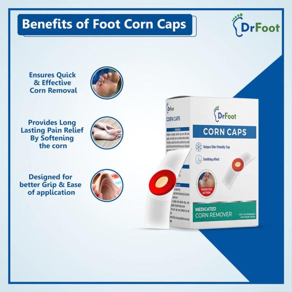 Dr Foot Corn Caps Strips 40's - Callus Shavers & Stones