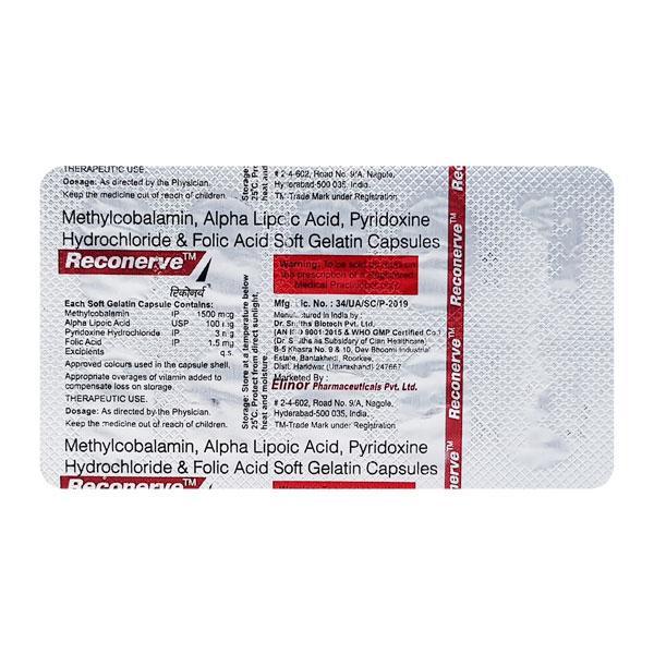 RECONERVE Capsule 10's - Neuropathic Pain-Dru