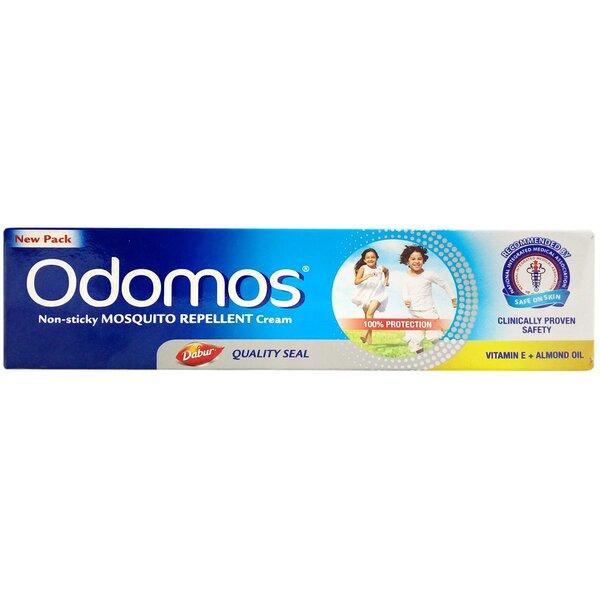 Netmeds | Dabur Odomos Non-Sticky Mosquito Repellent Cream - Vitamin E + Almond Oil 50 gm