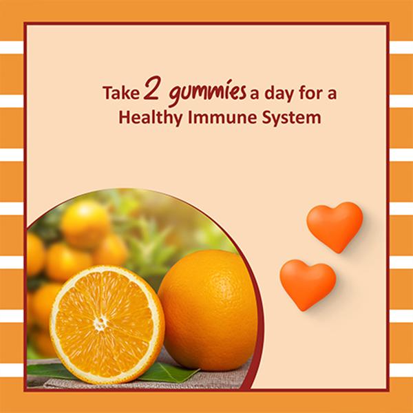 Power Gummies for Vitamin C & Zinc-Boosts Immunity with Orange Flavour-30 Gummies 1's - Nutrition Supplements
