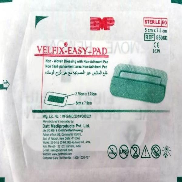 Netmeds | Velfix - Easy + Pad Non Woven Dressing with Non Adherent Pad (5506E) (5 cm x 7.5 cm) 1's
